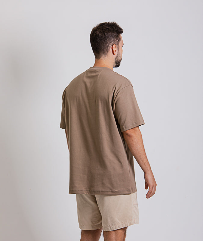 Camiseta Over Soho - Marrom