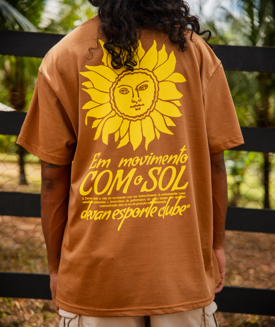 Camiseta Over Sol - Marrom