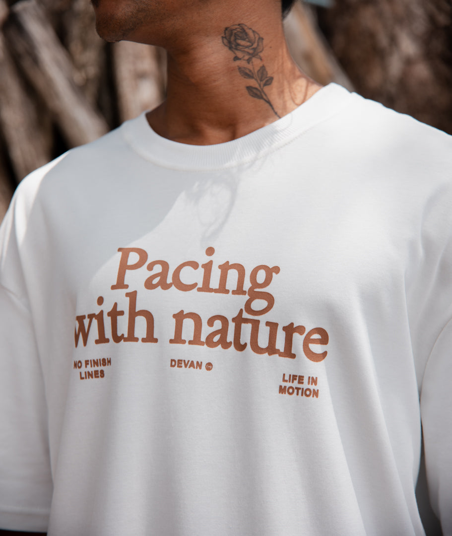 Camiseta Over Pace - Off White