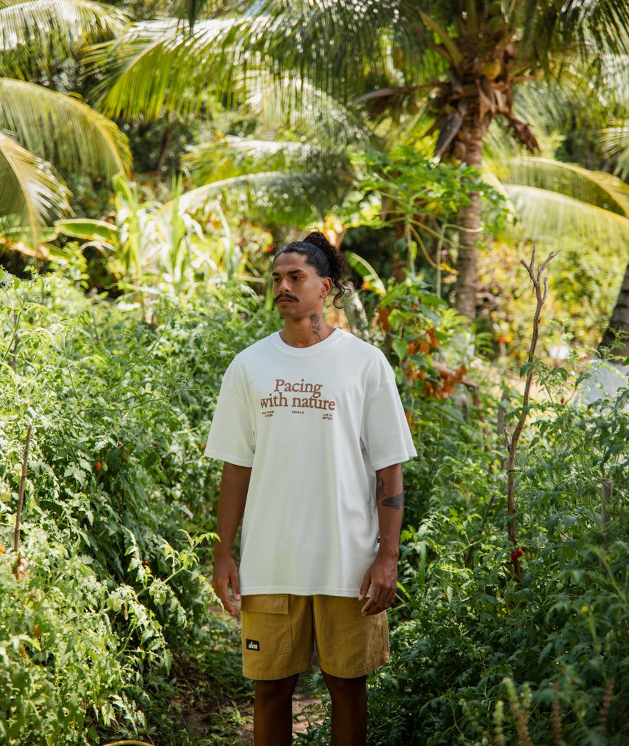 Camiseta Over Pace - Off White