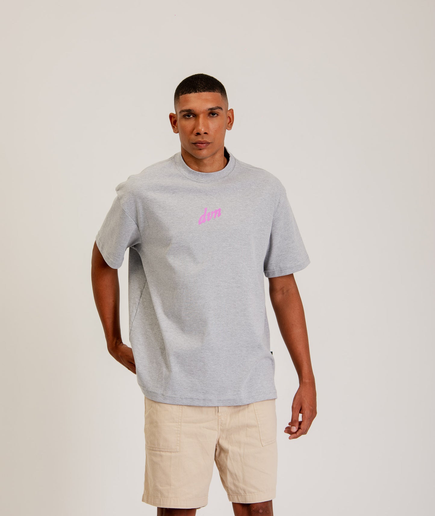 Camiseta Over DVN - Mescla Cinza