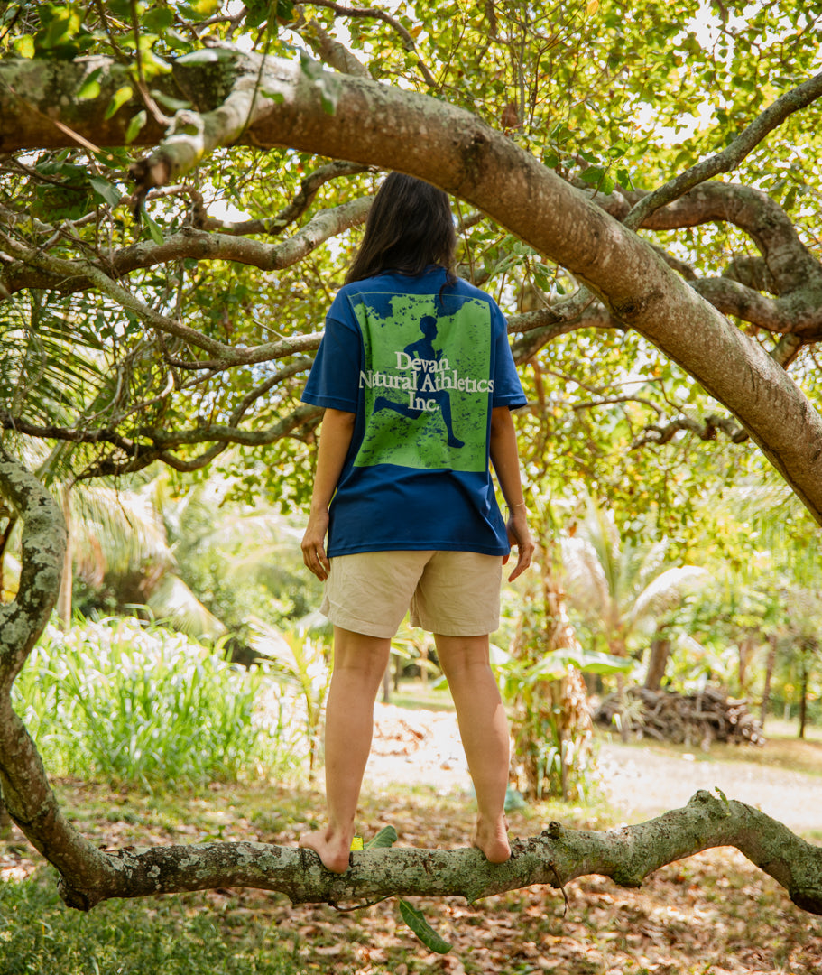 Camiseta Over Pace - Azul Royal