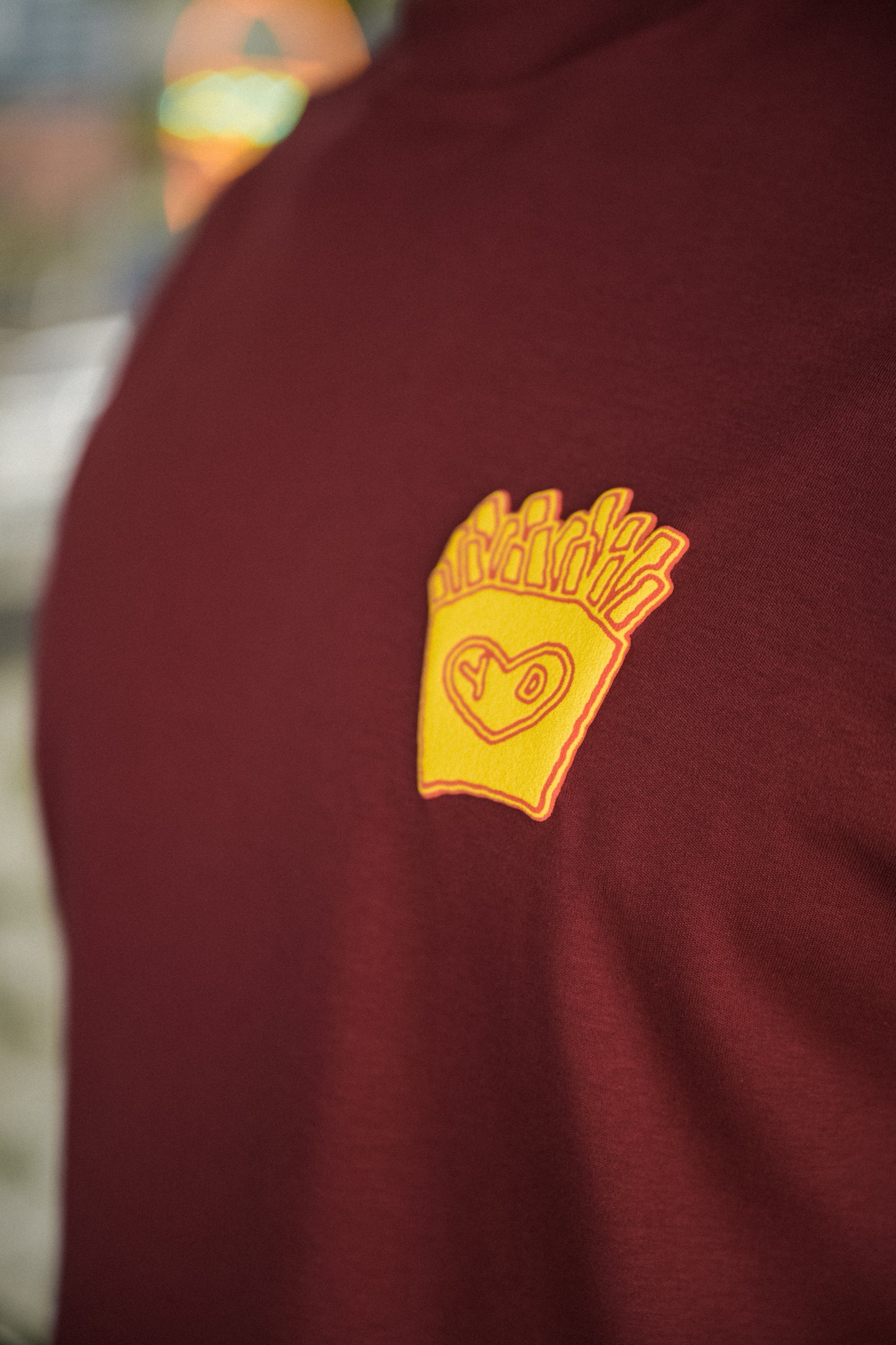 Camiseta Over Fries - Vinho