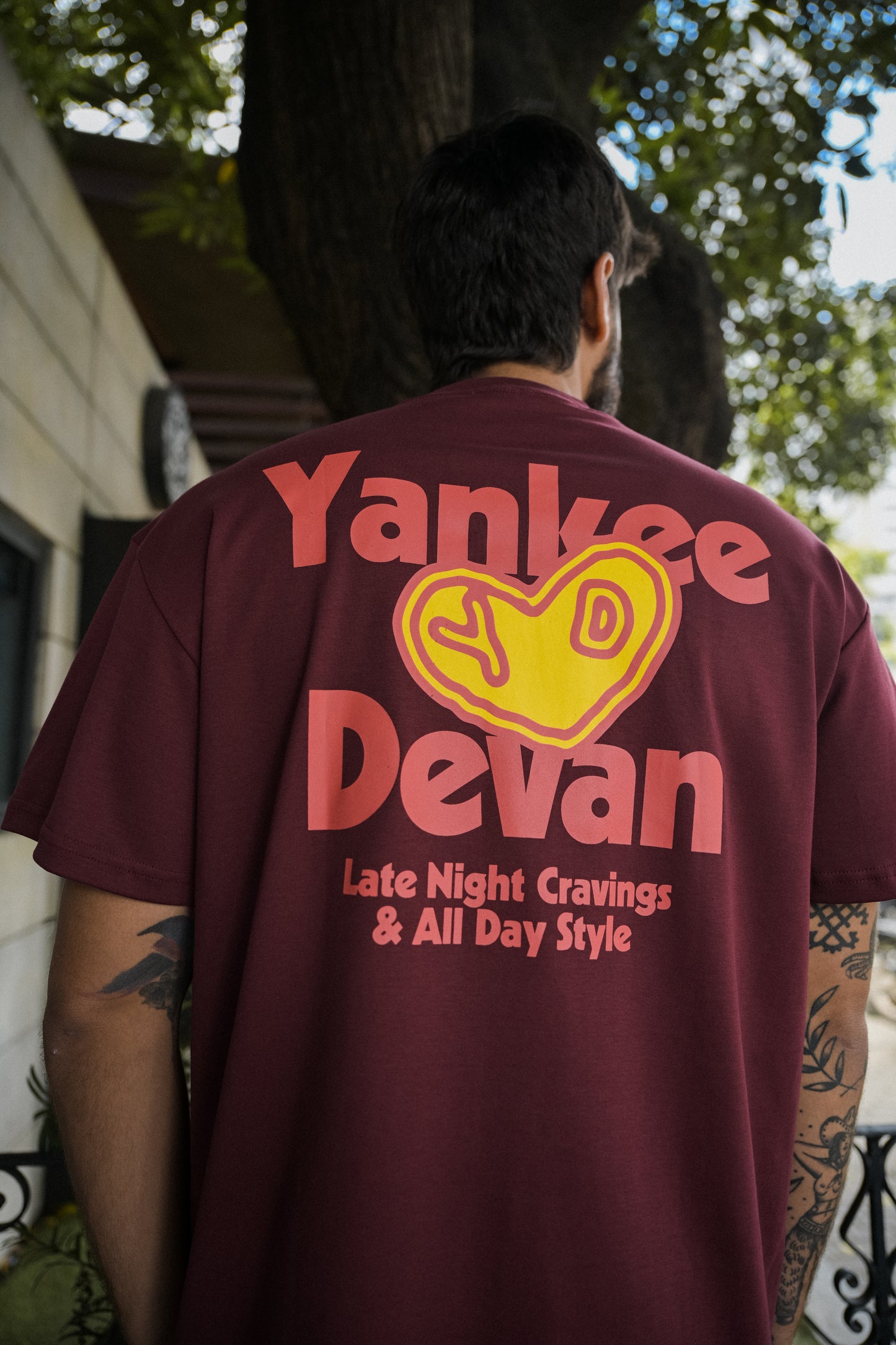 Camiseta Over Fries - Vinho