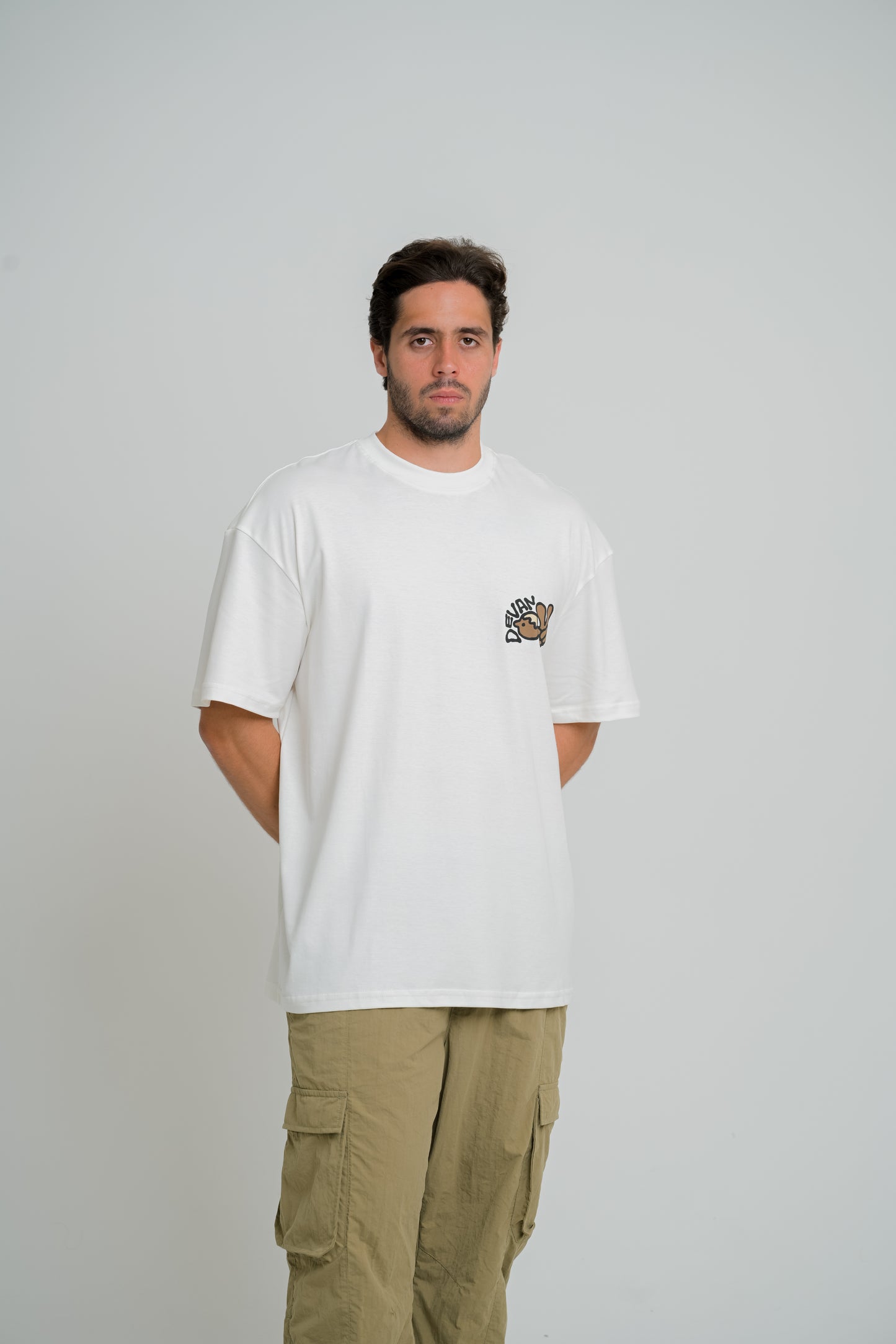 Camiseta Over Garotinho - Off White