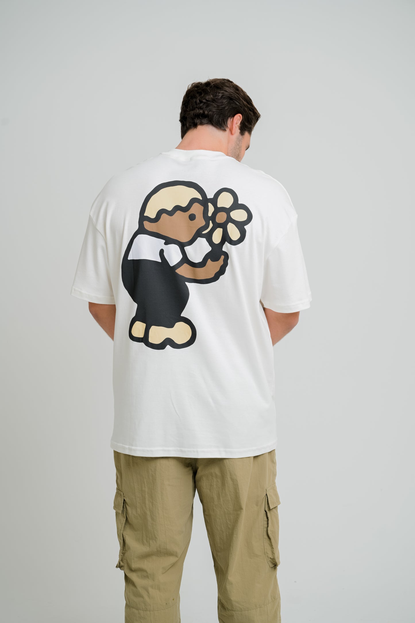 Camiseta Over Garotinho - Off White