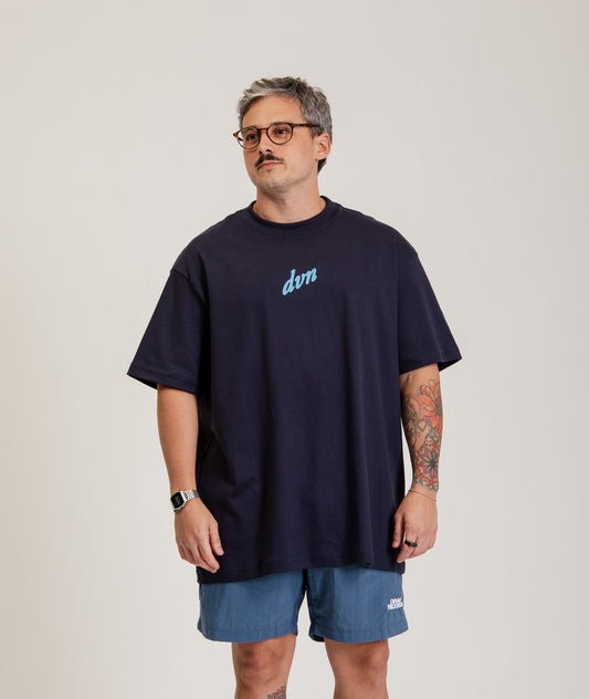 Camiseta Over DVN - Azul Marinho