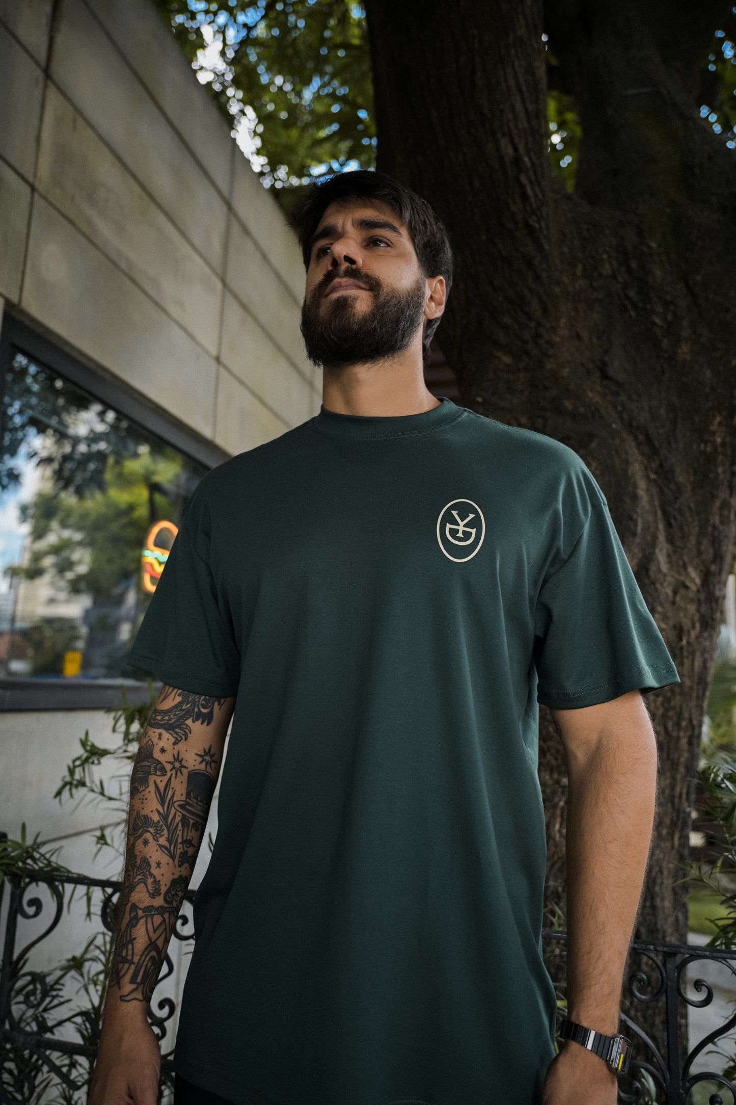Camiseta Over Savor the Taste - Verde