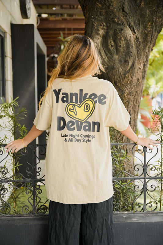 Camiseta Over Fries - Bege