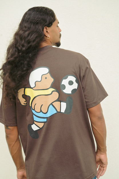 Camiseta Over Garotinho Marrom