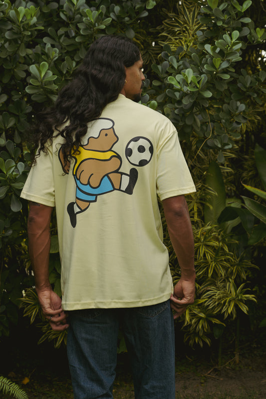 Camiseta Over Garotinho Amarelo