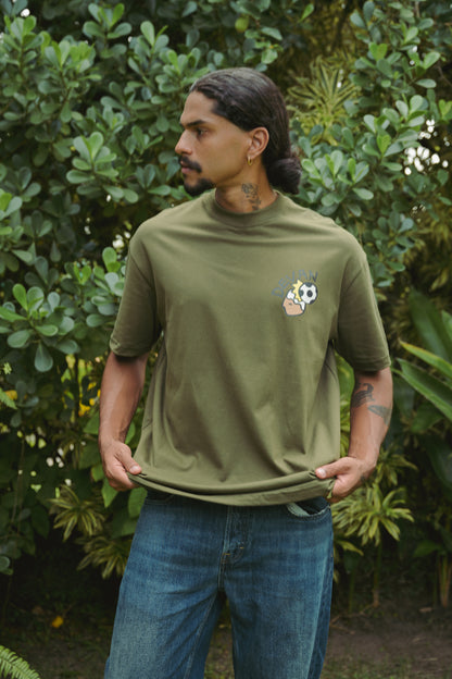 Camiseta Over Garotinho Verde