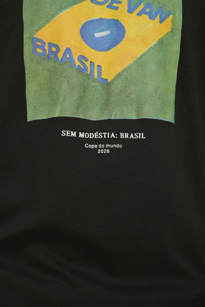 Camiseta Over Devan Brasil Preta