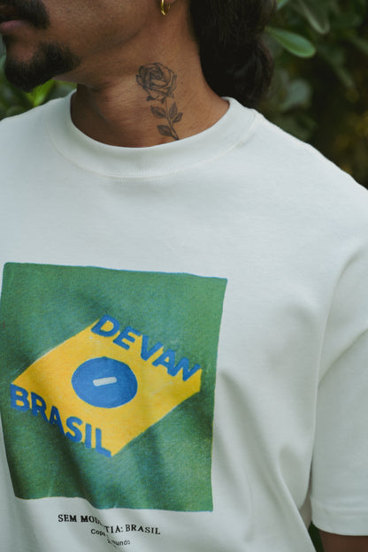 Camiseta Over Devan Brasil Off-White