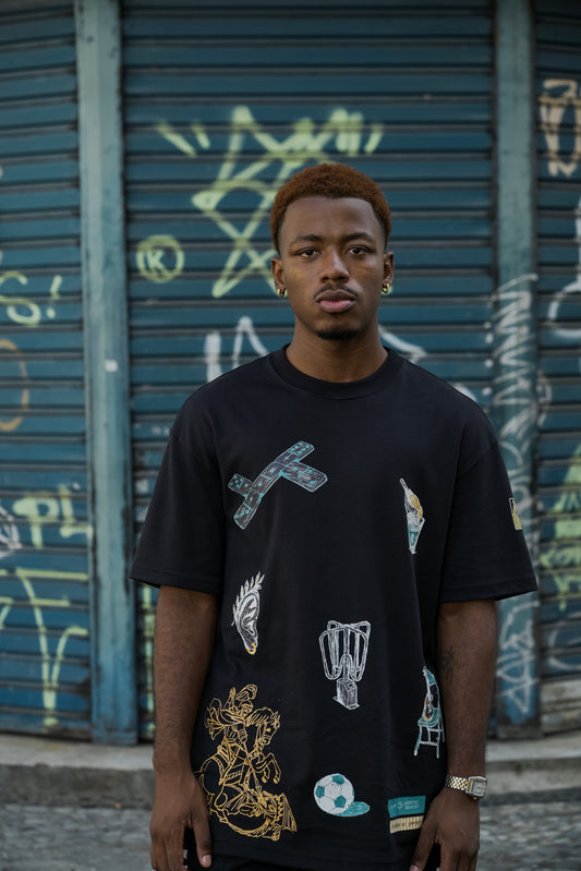 Camiseta Over Encontro - Preta