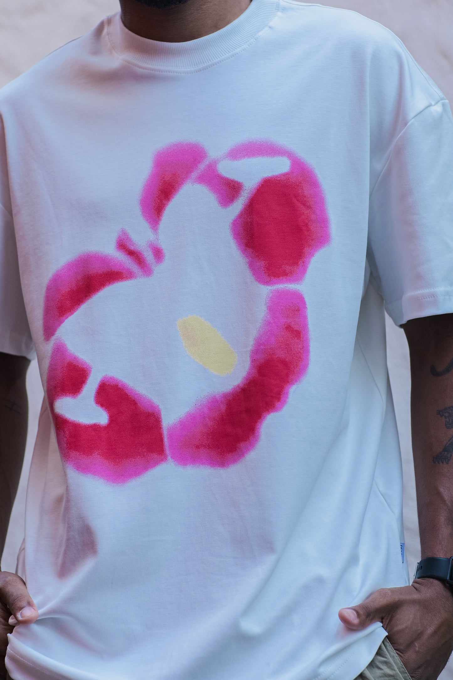 Camiseta Over Flor