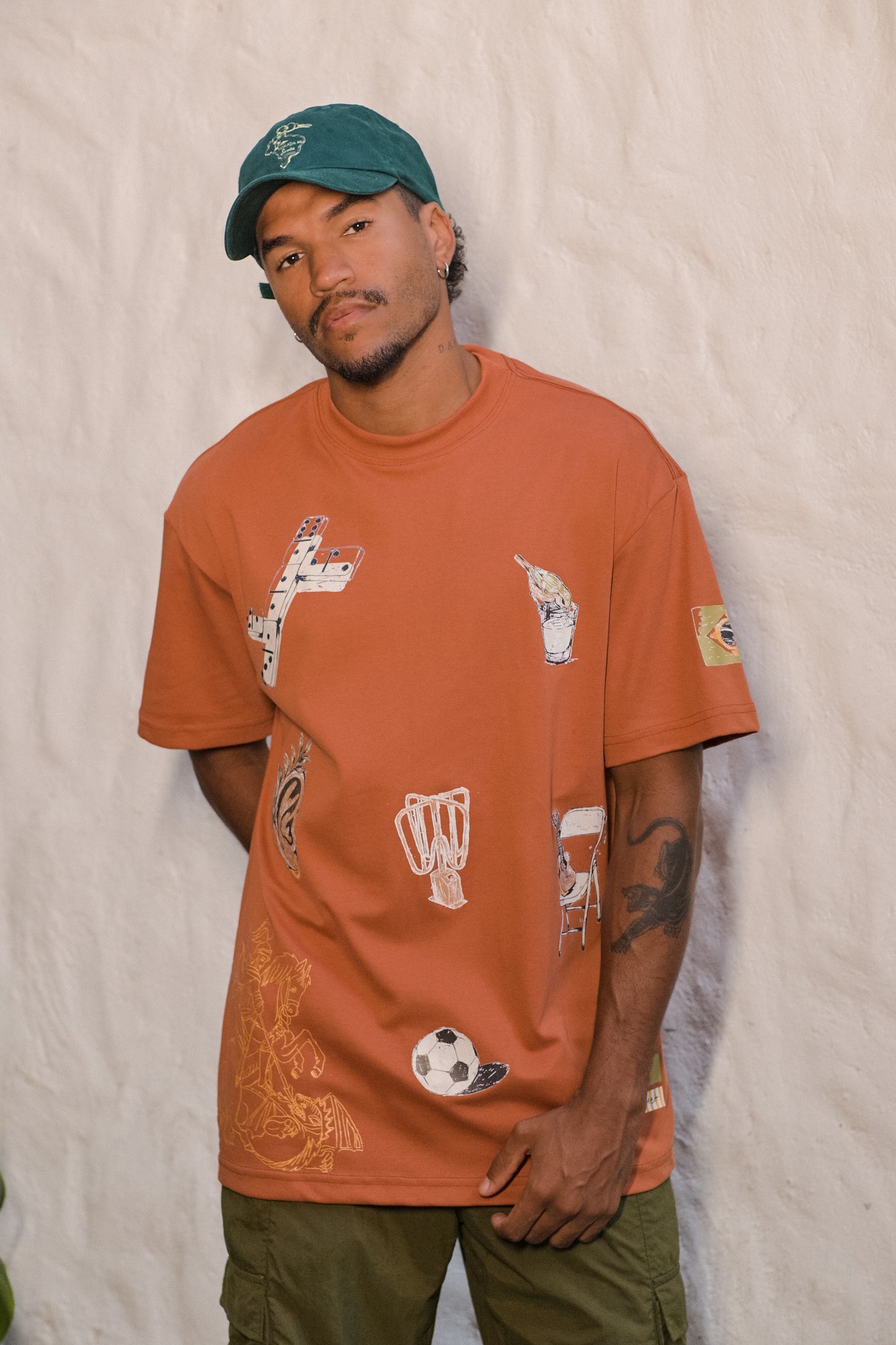 Camiseta Over Encontro - Marrom