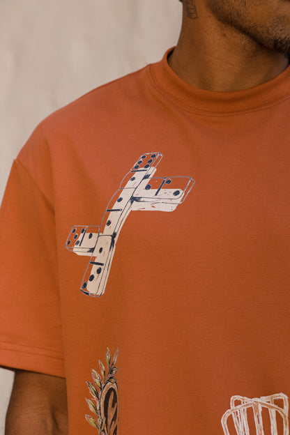 Camiseta Over Encontro - Marrom