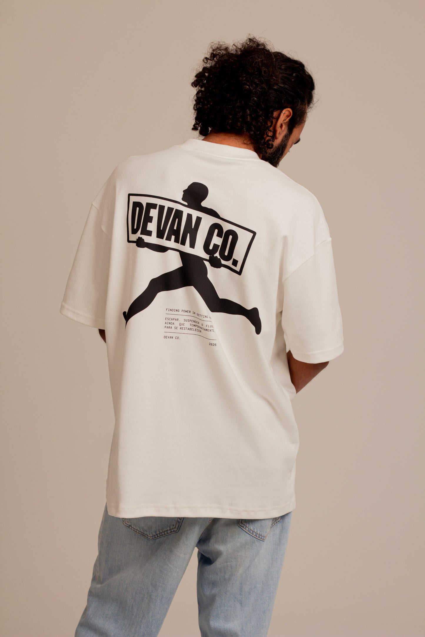 Camiseta Over Finding Power Off White