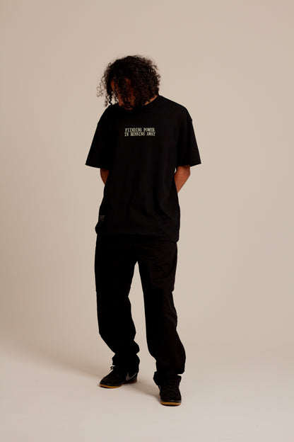 Camiseta Over Ponto de Fuga Preto