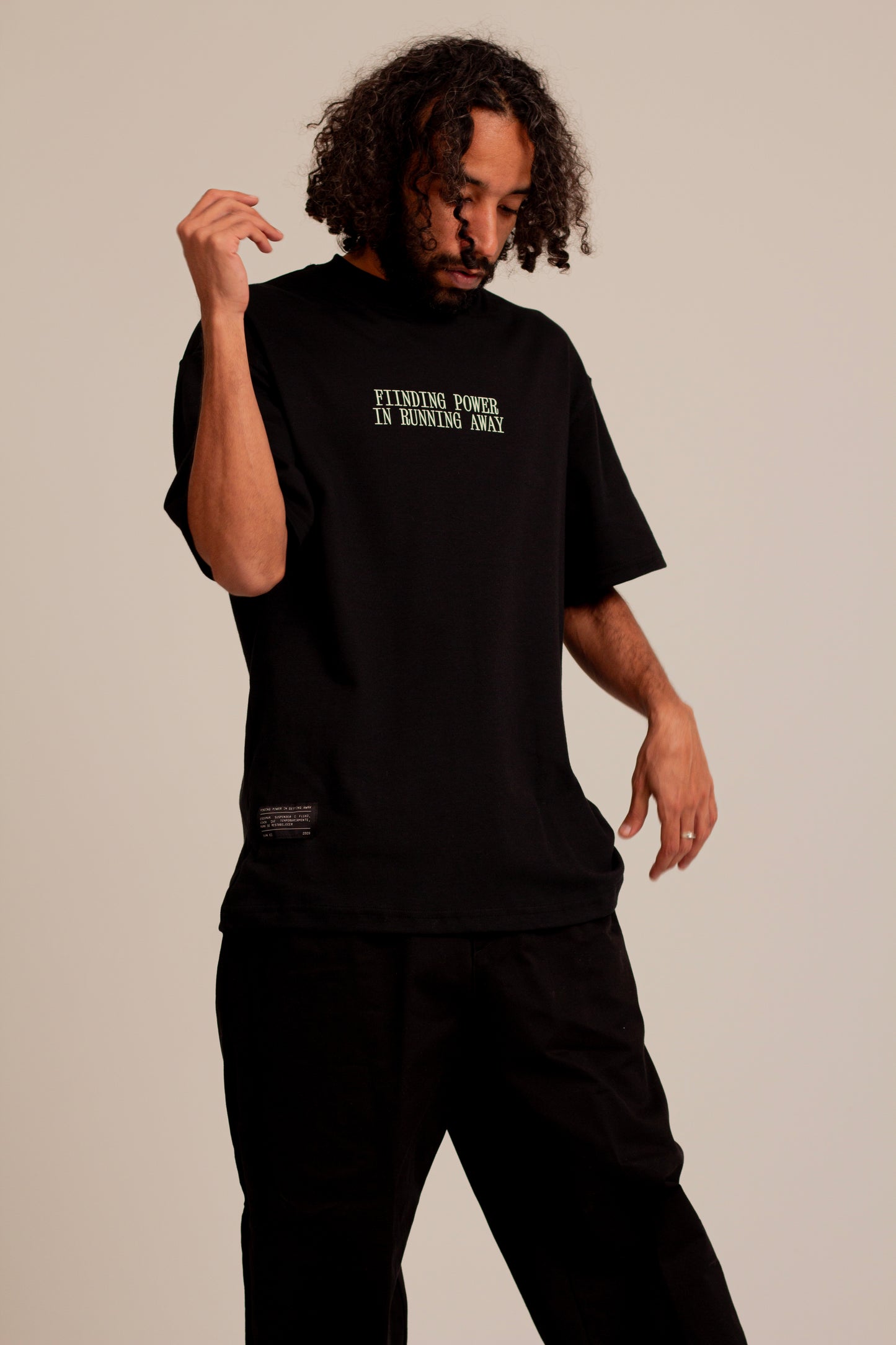 Camiseta Over Ponto de Fuga Preto