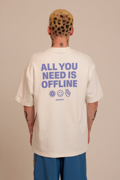Camiseta All You Need Is Offline - Off White